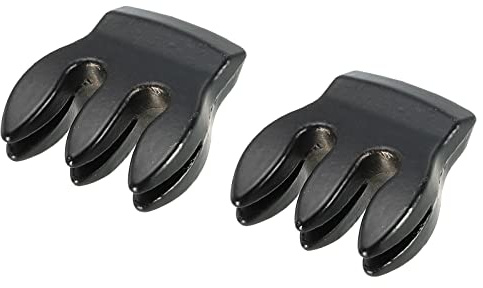 sourcing map Metall Violine Dämpfer 3 Zinken Praxis Violine Silence Mute Schwarz für Geige Violine Lautstärkeregler Praxis, 2 Stück