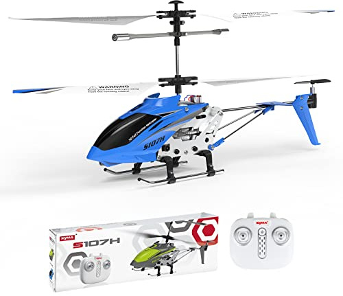 Cheerwing Remote Control Helicopter,SYMA S107H Mini RC Helicopter with Gyro,Altitude Hold, One Key Take Off/Landing for Adults Kids(Blue)