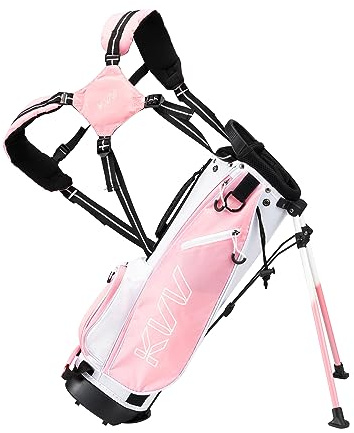 KVV Junior Golf Stand Bag, Lightweight Golf Stand Bag for Children Kids Ages 4-6(Pink)