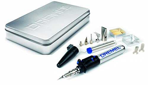 Dremel VersaTip 2000-6 - Saldatore a gas, 1200 °C, 90 minuti, con accensione piezoelettrica, 1 set