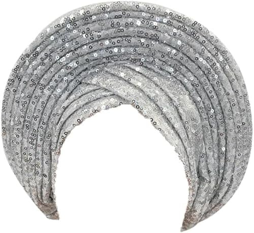 Ready To Wear African Auto Gele Headties Nigeria Wedding Geles Muslim Head Wrap Hijab Headpiece Sequins Turban Cap for Women