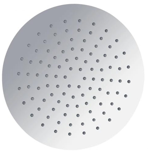 Stilform Luxus Edelstahl Regendusche Rund in 40 cm in Chrom | Regenduschkopf für Wand- oder Deckenmontage | Brausekopf 7mm Massive Bauweise | Einbauduschköpfe Bad Wassersparend