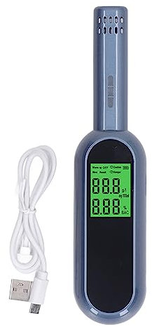 Mavaol Probador de alcohol en el aliento de alta precisión, pantalla LCD con alarma de sonido y luz, detector de alcohol portátil recargable, rango BAC de 0,0-1,9 g/l
