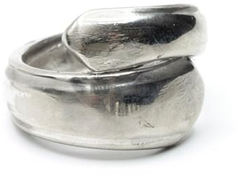 Miniblings Anello da uomo realizzato in posate antiche per riciclaggio e forchetta cucchiaio fatto a mano LR1 – gioielli alla moda fatti a mano – anello per, 15.2mm, Posate antiche in metallo, non