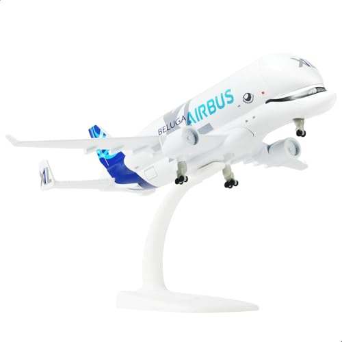 QIYUMOKE 1/300 A330 Beluga XL1 Modellino di aereo in metallo pressofuso con supporto (7,7 pollici) per Airbus a330-743L Super Transport Beluga modelli aerei da collezione per appassionati di