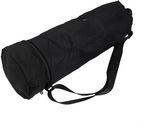 Lecreatekit Yogamatten-Tasche aus Polyester, wasserdicht, verstellbarer Riemen, Tragetasche, Nassfach, lange Pilates-Tasche mit Reißverschluss (Beige)