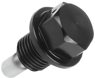 CGEAMDY Magnetische Ölablassschraube von Modifikation der Titanlegierung, Magnetisch Auto Ölschraube Kit mit Unterlegscheibe, Ölwannenschraube Universelle (Schwarz/M12x1.75cm)