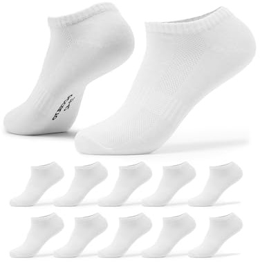 Occulto ankelstrumpor män 10 pack (modell: Johannes) Vit 39-42
