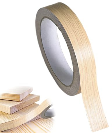 Caldamn 18mm Wood Trim Worktop Edging Strip Edging Tape 10M Self-Adhesive Furniture Wood Veneer Trim Pre Glued Edge Banding for Furniture Worktop Cabinet Desk Shelves Panels Restoration (Oak