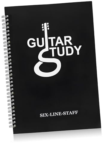 Toddmomy Verschleißfestes Gitarren Notizbuch A4 mit Spiralbindung aus Pp Papier für Anfänger Leicht und Tragbar Passt in Rucksack und Gitarrentasche
