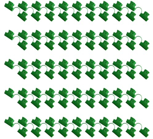 50 clips de tubo para invernadero, abrazadera de jardín, tarjeta de laminación de jardín, accesorios de aro, montaje de repuesto, cubierta de película de clip de invernadero