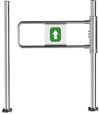 Portail à double battant en acier inoxydable à rebond automatique pour porte d'accès de magasin de sécurité à ressort pour portails d'accès à montage sur poteau