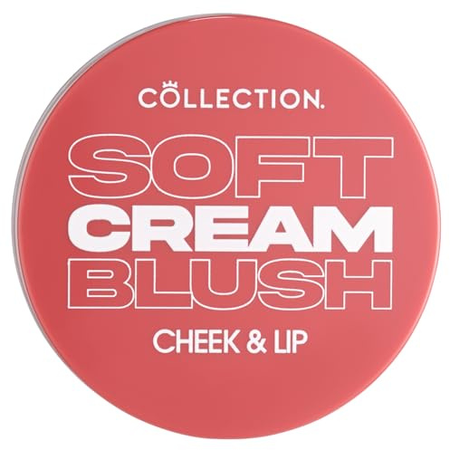 Collection Cosmetics Soft Cream Blush, Cream Lightweight Formula, Cheek Makeup, Multi-use for Cheek and Lip, 4ml, Peach Dream