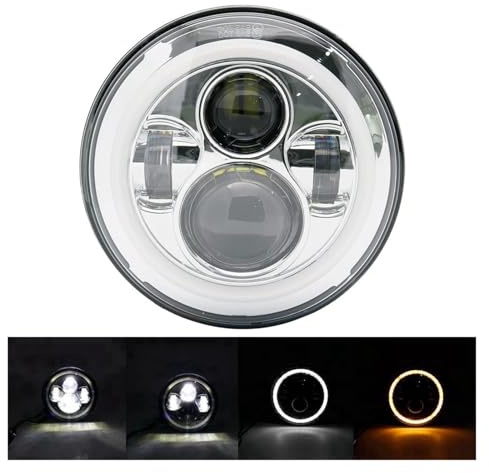Faro Anteriore Faro Moto Proiettore Per Fari Hi/Lo Per Fari LED Per Moto Da 7 Pollici(E)
