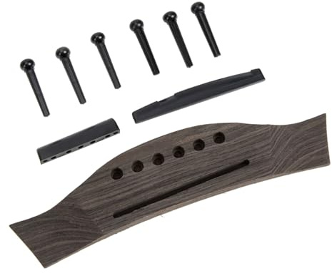 FUTUREORYY Gitarrenbrücke Folk Gitarre Verstellbarer Sattel Brückenzubehör für Reparatur und Ersatz Geeignet für Akustik Konzertgitarren mit Präziser Saitenführung und Höhenanpassung