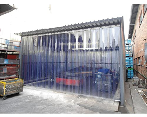 Cortina de Tiras de plástico Transparente para congeladores, almacenes y Salas Blancas (Tamaño: 75 x 200 cm / 29,53 x 78,74 Pulgadas).