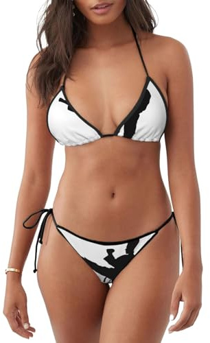 THFDDCFV Taekwondo Martial Arts Print Women's Two Piece Bikini Swimsuit for Beach, Pool Outdoor Use Black