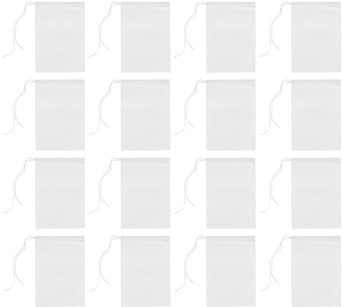SUPVOX Bolsitas de Té Cordón 400 Unidades, Bolsas Filtro Desechables de Tela No Tejida para Té Suelto, Especias y Medicina China, Filtro Práctico para Infusión Segura y Ecológica