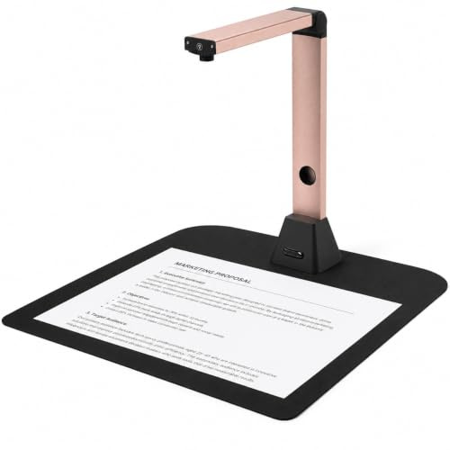 Gtremulent Scanner Portable A3 18MP : Scanner Document USB avec OCR 130 Langues LED Réglables Recadrage Automatique Formats PDF Word Excel JPG TXT pour Bureau Etudes Archives Reçus et Maison