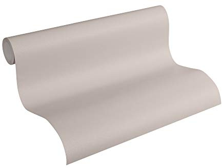 A.S. Création Vliestapete Life Tapete Unitapete 10,05 m x 0,53 m grau metallic Made in Germany 303288 3032-88