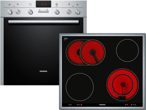 Siemens EQ271EI1ED Table de cuisson encastrable pour cuisinière à encastrer/plaque de cuisson : céramique, vitrocéramique/four en acier inoxydable