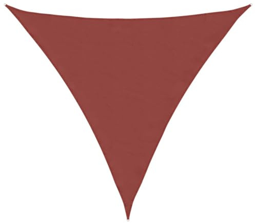 vidaXL Voile d'Ombrage Tissu Oxford Triangulaire 3,6x3,6x3,6m Terre Cuite Taud