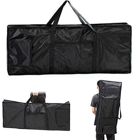 Keyboardtasche Wasserdichte 61 Tasten Keyboard Rucksack schwarz Reisetasche Portable