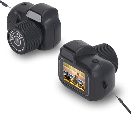 Mini DV DVR Kamera Videokamera, 1080P 2MP Nyckelring Kamera, Videokamera Tumkamera för Webbkamera Sport för Tonåringar Studenter, med Färgskärm Handledsrem