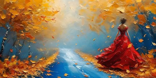 Malen Nach Zahlen Erwachsene Groß Baumfrau Malen Nach Zahlen Eigenes Bild, DIY Malen Nach Zahlen Kinder Ölgemälde Set, mit 3 Pinsel und Acrylfarben Leinwand Basteln Mädchen Geschenk 60x120cm T-394