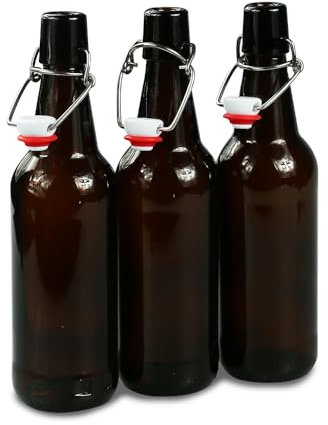 15 x 500ml Brew2Bottle Glass Amber Swing Top Beer Bottles