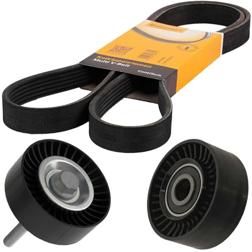 Conti Keilrippenriemen + Spann Umlenkrollen | passend für 1er E87 3er E90-E93 Kompatibel mit 1 (E87),3 (E90),3 Cabriolet (E93),3 Coupe (E92),3 Touring (E91)