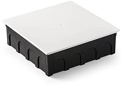 FAMATEL – Wasserdichte Abzweigdose | Deckel mit Metallkrallen | Ohne Kegel | 200x200x60 | Grau