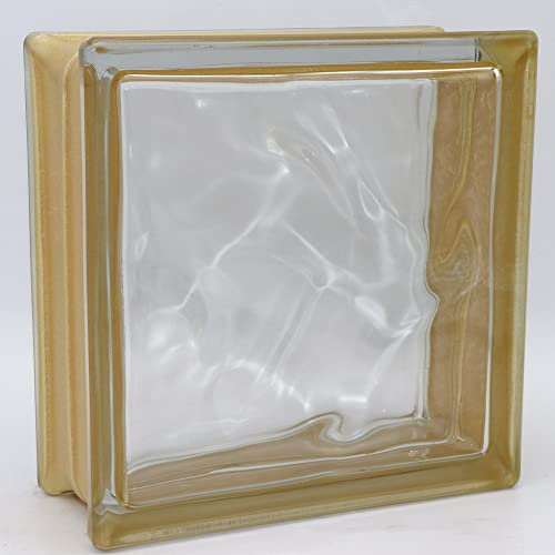 6 pièce BM briques de verre nuage reflex or brique de verre brillant 19x19x8 cm