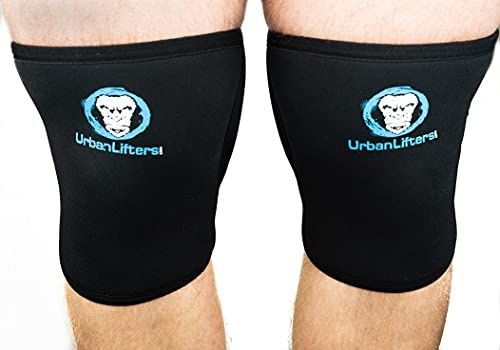 Urban Lifters Kniepolster für Gewichtheben, Kniepolster für Powerlifting, Kniepolster für Gewichtheben Frauen & Männer, Kniepolster für Bodybuilding - 7mm dick (Schwarz, XL)