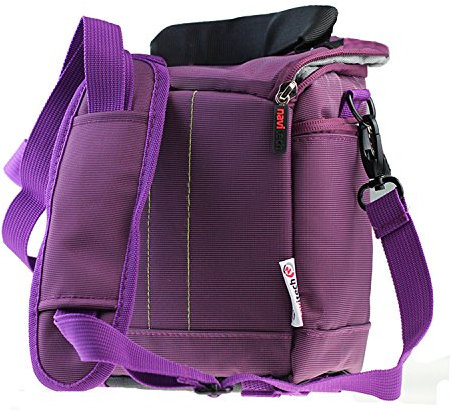 Navitech Purple DAB FM Digital Music Radio Shoulder Bag/Case Compatible with The P-SB7 Spirit Box + Speaker