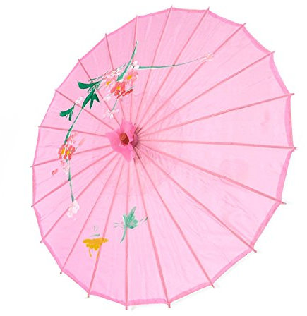 Dasuke Asiatique Ombrelle Chinois Parapluie Décoratif Parapluie (Rose)