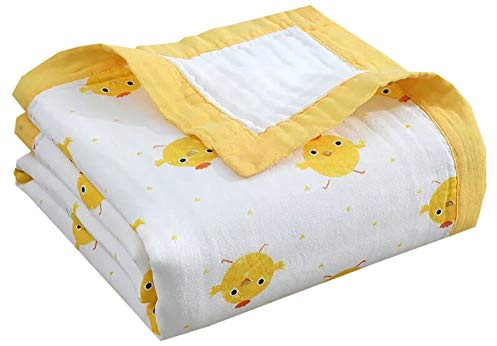 Hayisugal Kuscheldecke Baby Babydecke 100% Musselin Baumwolle 6-Lagig Musselin Decke Flauschig Weich Baby Badetuch Jungen und Mädchen Swaddle & Receiving blanket, Ente