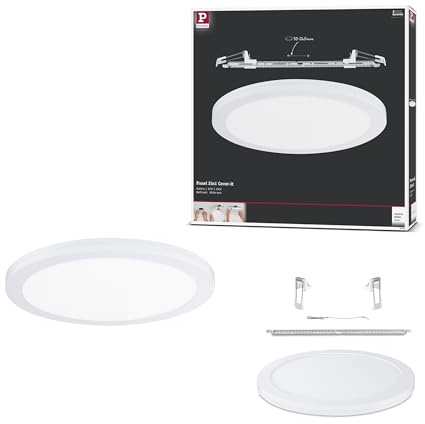 Paulmann 95390 LED Panel Einbaupanel 2in1 Cover-it 330mm rund incl. 1x22 W Tageslichtweiß Weiß matt Einbauleuchte Kunststoff Lichtpanel 4000 K