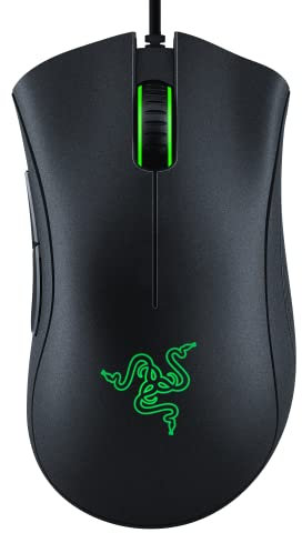 Razer DeathAdder Essential Souris de Gaming avec capteur Optique 6400 DPI 5 Boutons programmables Interrupteur mécanique Poignées latérales caoutchoutées Noir Classique
