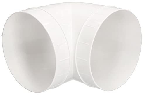 KOTARBAU® Rohrverbinder Ø 150 mm Lüftungsrohr Bogen 90° Kunststoff Weiß