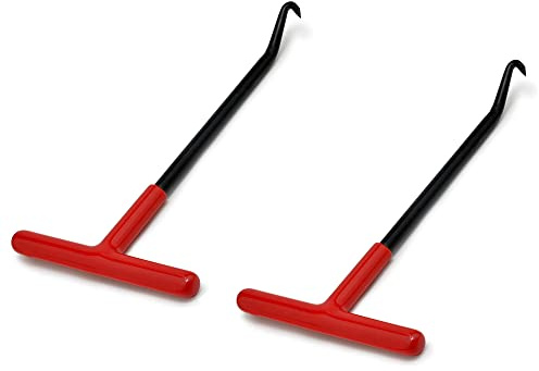Hsthe Sea 2Pcs Motorrad Auspuff Federhaken T-förmiger Griff Feder Installierte Abziehhaken Trampolin Feder Zugwerkzeug Federentfernungswerkzeug