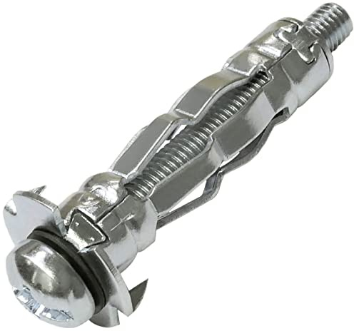 AERZETIX - C57426 - Satz von 10 Spreizdübel Ø10x37 mm für gipskartonplatten hohlkörper aus metall - mit schrauben M5 - befestigung in trockenbauwänden - farbe silber