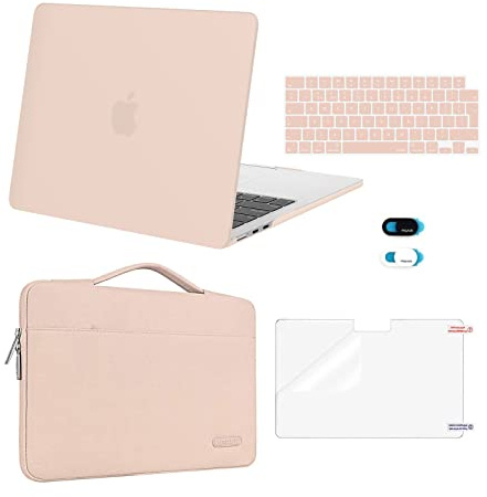 MOSISO Kompatibel mit MacBook Air 13 Zoll Hülle M5 M4 M3 M2 2026-2022 13,6 | Passgenau, Kratzfest, Hartschale&Laptoptasche&Tastaturschutz&Webcam Cover&Displayschutz A3449 A3240 A3113/2681
