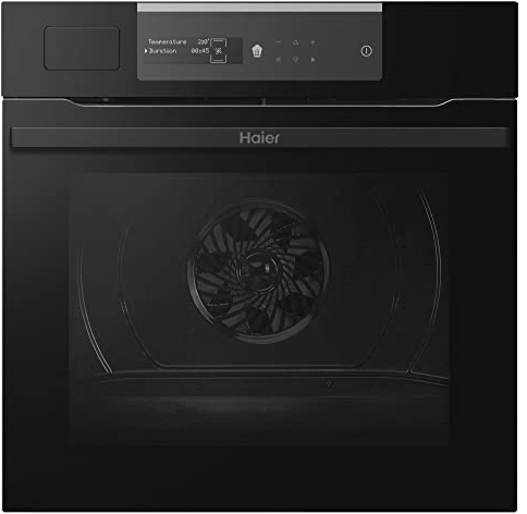 Haier I-Message Steam Series 2 HWO60SM2S9BH - Forno multifunzione, funzione vapore, pulizia pirolisi, connettività WIFI, capacità 70L, 15 funzioni, interfaccia tattile, illuminazione laterale, nero
