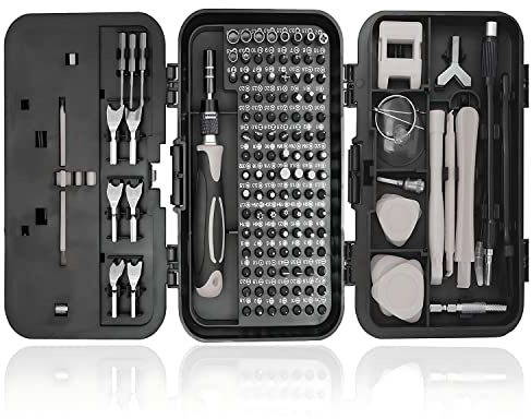 139 en 1 Juego de Destornilladores, 108 y 3 Puntas de Acero S2, Herramienta Profesional de Reparación para Gafas, Relojero, Ordenador Portatil, Teléfono Móvil (Negro)