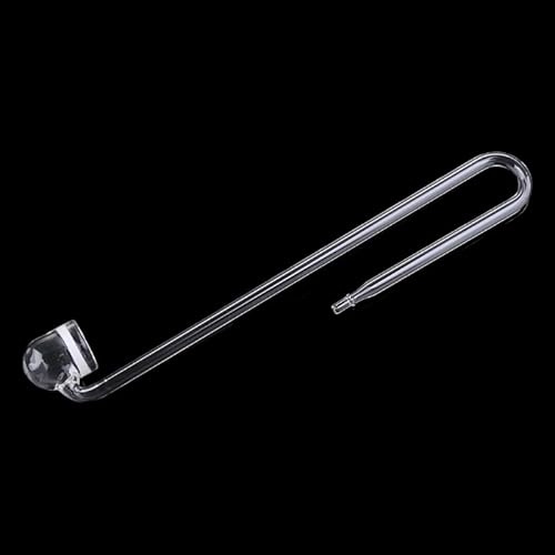 KLOVA CO2-Diffusor aus Glas, transparent, U-Form, R-Form, für Bepflanzung, für Aquarium, einfach zu bedienen, Aquarium-Zubehör, Glas-Co2-Diffusor für Aquarium
