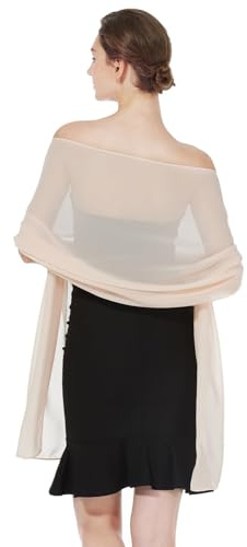 BEAUTELICATE Chiffon Schal Stola Damen Festlich Elegante Tücher Schultertuch Stola für Abendkleider Braut Festlich Sommer Hochzeits
