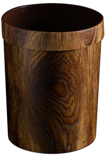 Holibanna Solid Wood Trash can Vintage Waste Paper Basket for Bathroom Bedroom Living Room Office - 29X22X22Cm Stylish Pp Container
