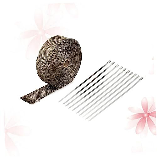 ibasenice 10m Auspufffolie Wärmeisolierung Für Motorräder Und Autos Mit Edelstahlbändern Schützt Vor Hitze Passend