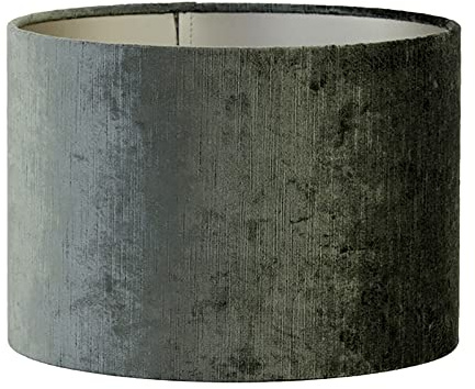 Dirk Davids Leuchten GmbH Lampenschirm Zylinder in Velours Anthrazit Grau für Tischleuchte Standlampe 30-30-21